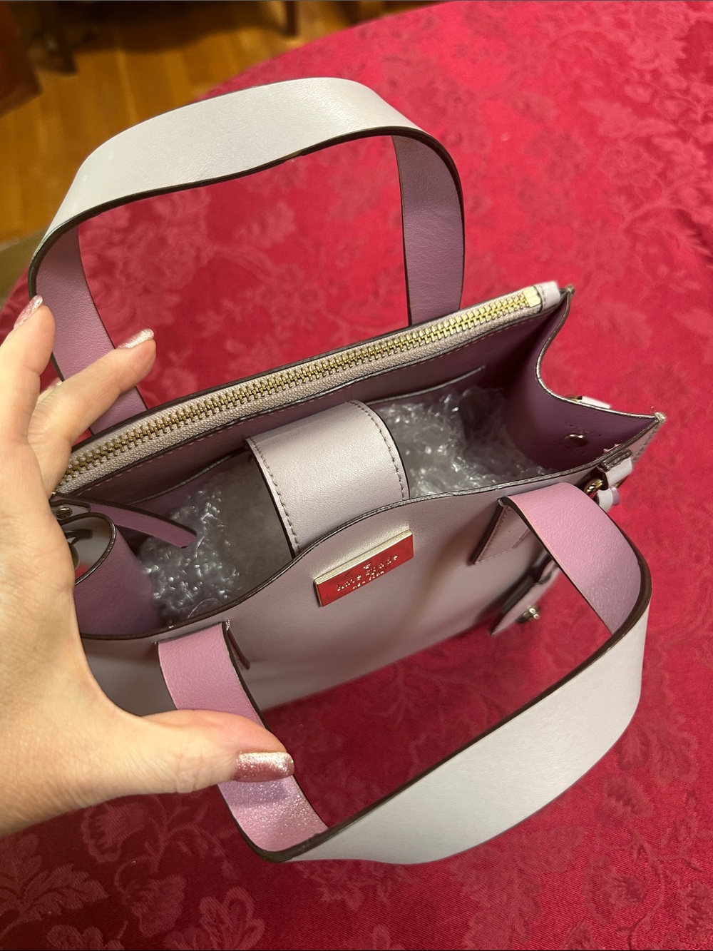 Kate Spade Lavender & Lilac Small Tote w/ Strap - Picture 7 of 9